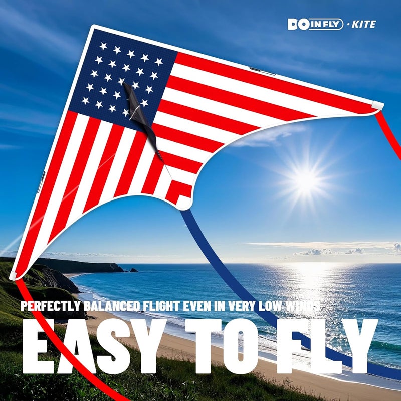 Doinfly Delta Kites for Kids & Adults, Extremely Easy to Fly, Single Line Beach Kite - Image 4